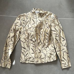 PRADA SS1997 Cream Silk Long Sleeve top size 38 XS